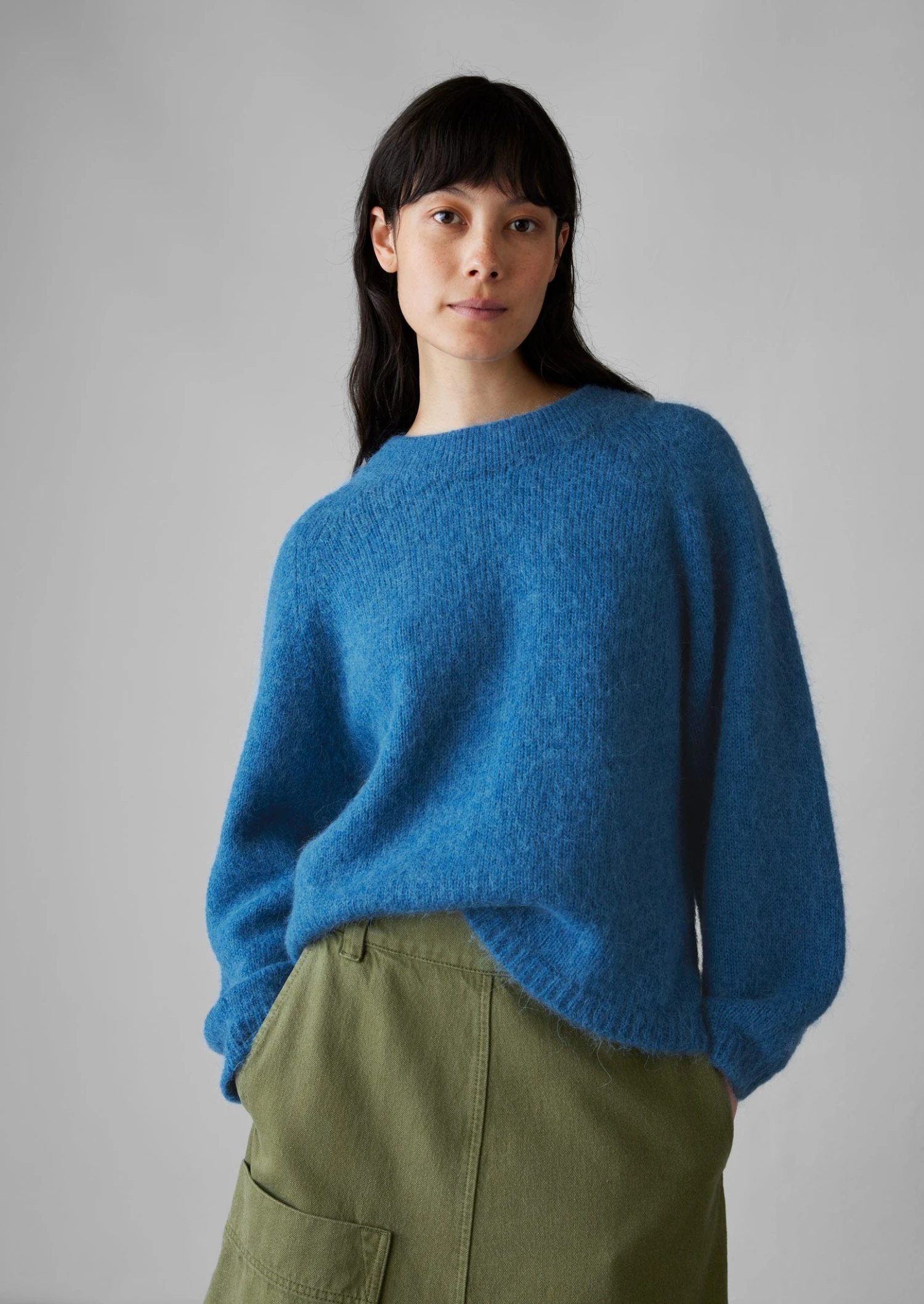 Lofty Alpaca Blend Sweater | Soft Cornflower 4 Lofty Alpaca Blend Sweater | Soft Cornflower - Image 2
