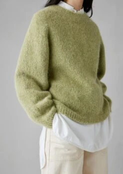 Lofty Alpaca Blend Sweater | Pea Shoot -Novesta Store WKNUS08 7