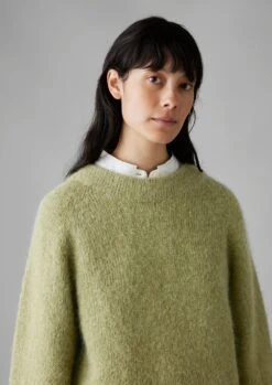 Lofty Alpaca Blend Sweater | Pea Shoot -Novesta Store WKNUS08 8