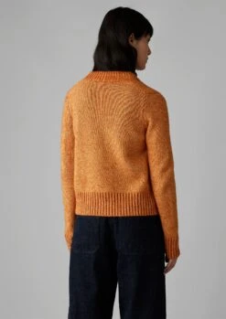 V-Neck Alpaca Blend Cardigan | Butternut Melange -Novesta Store WKNUS17 8