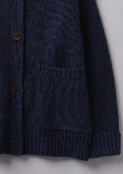 Donegal Wool Knitted Jacket | Navy -Novesta Store WKNUS27 9