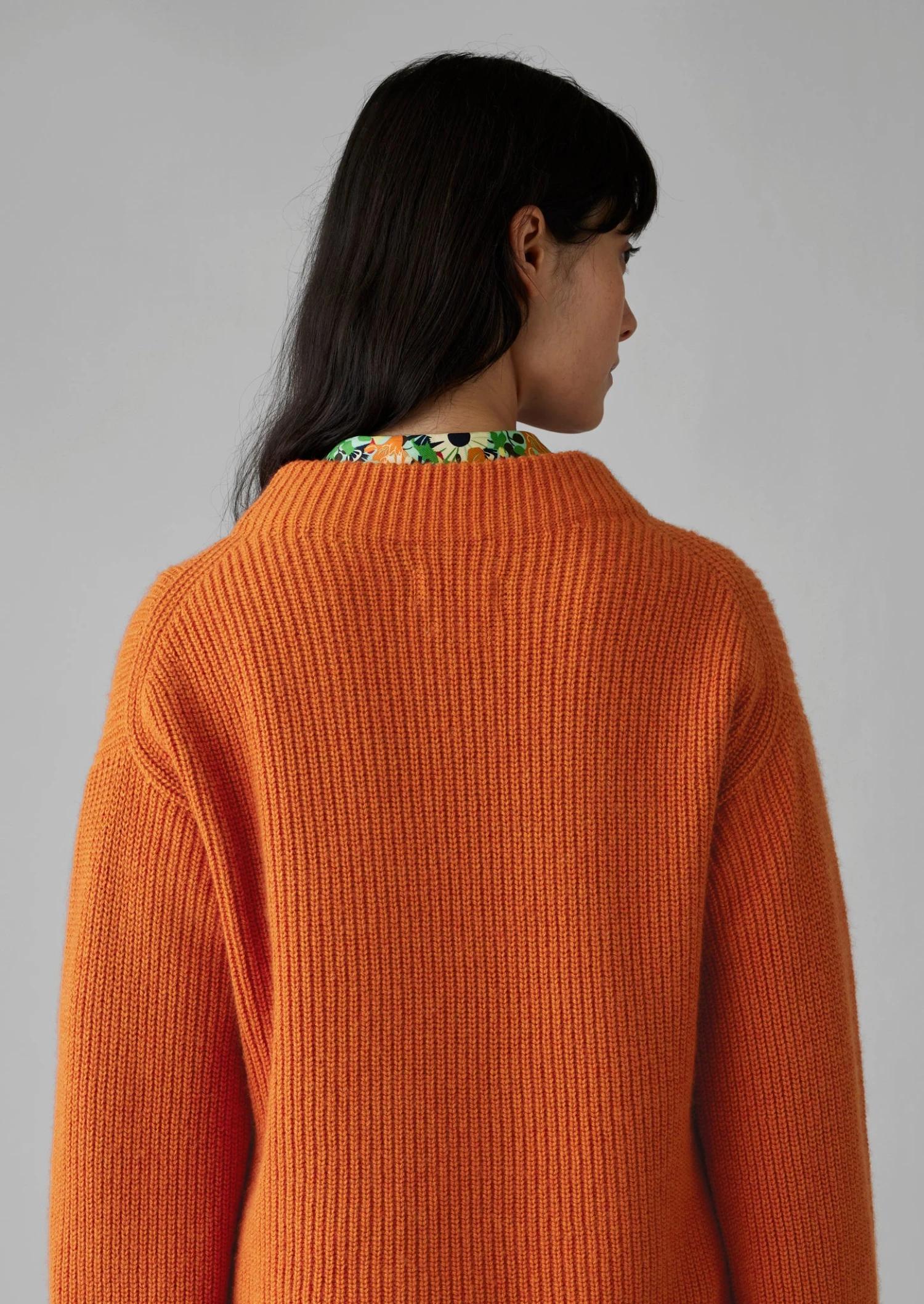 Fisherman Rib Cotton Wool Tunic | Pumpkin 7 Fisherman Rib Cotton Wool Tunic | Pumpkin - Image 5