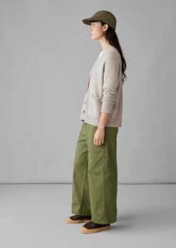 Wool Cashmere Boxy Cardigan | Putty -Novesta Store WKNUS34 6