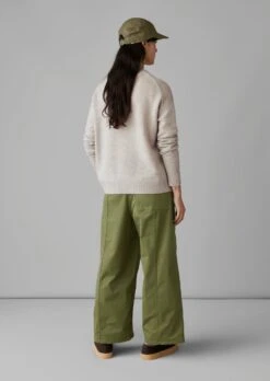 Wool Cashmere Boxy Cardigan | Putty -Novesta Store WKNUS34 7