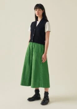 A Line Organic Cord Skirt | Spruce 11 A Line Organic Cord Skirt | Spruce -Novesta Store WSKTW09 2