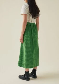 A Line Organic Cord Skirt | Spruce 14 A Line Organic Cord Skirt | Spruce -Novesta Store WSKTW09 5