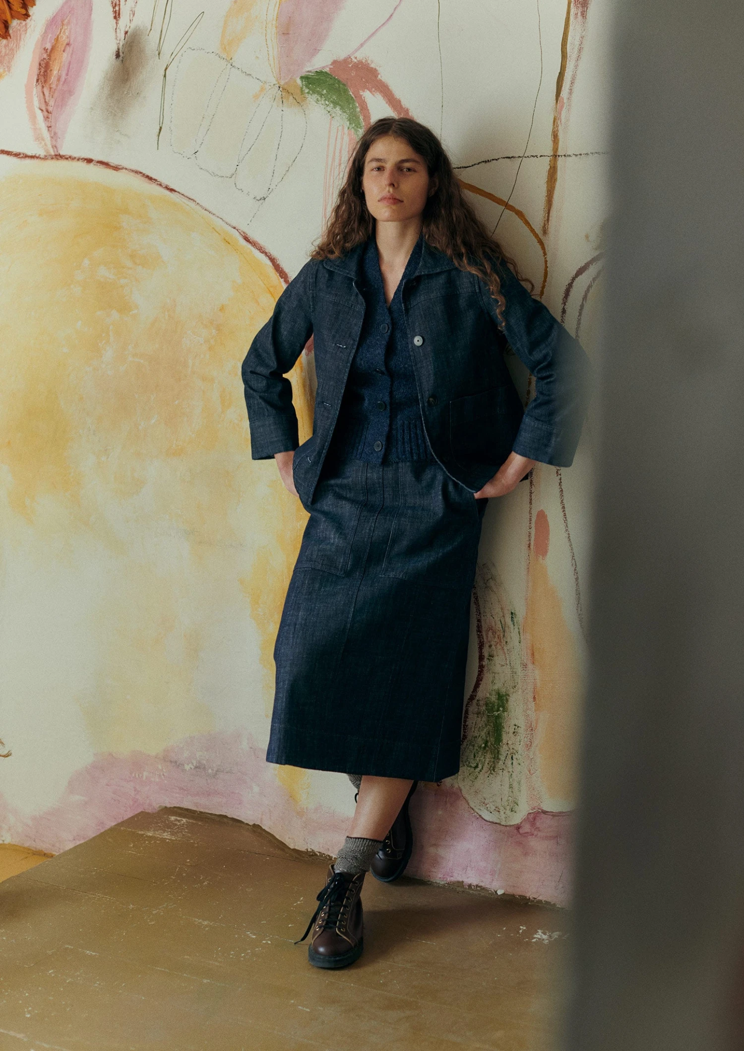 Wide Sleeve Organic Indigo Denim Jacket | Indigo 5 Wide Sleeve Organic Indigo Denim Jacket | Indigo - Image 3