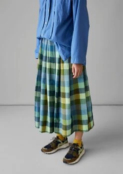 Cabin Check Organic Cotton Skirt | Juniper -Novesta Store WSKUS10 2