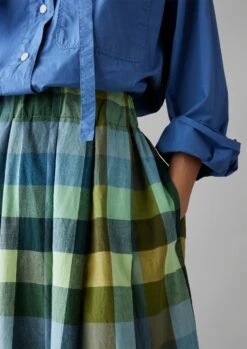 Cabin Check Organic Cotton Skirt | Juniper -Novesta Store WSKUS10 3