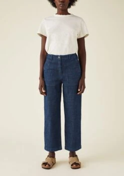 Ashley Organic Cropped Jeans | Indigo -Novesta Store WTRQW03 2