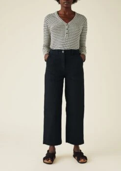 Ashley Organic Cropped Jeans | Black -Novesta Store WTRQW04 2