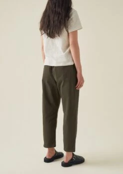 Gabi Cotton Pull On Trousers | Loden -Novesta Store WTRQW27 3