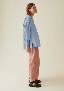 Flat Front Cotton Twill Trousers | Madder Rose 12 Flat Front Cotton Twill Trousers | Madder Rose -Novesta Store WTRTS24 6