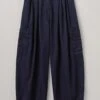 Indigo Cotton Twill Wide Leg Trousers | Indigo 2 Indigo Cotton Twill Wide Leg Trousers | Indigo -Novesta Store WTRTW03 indigo 0