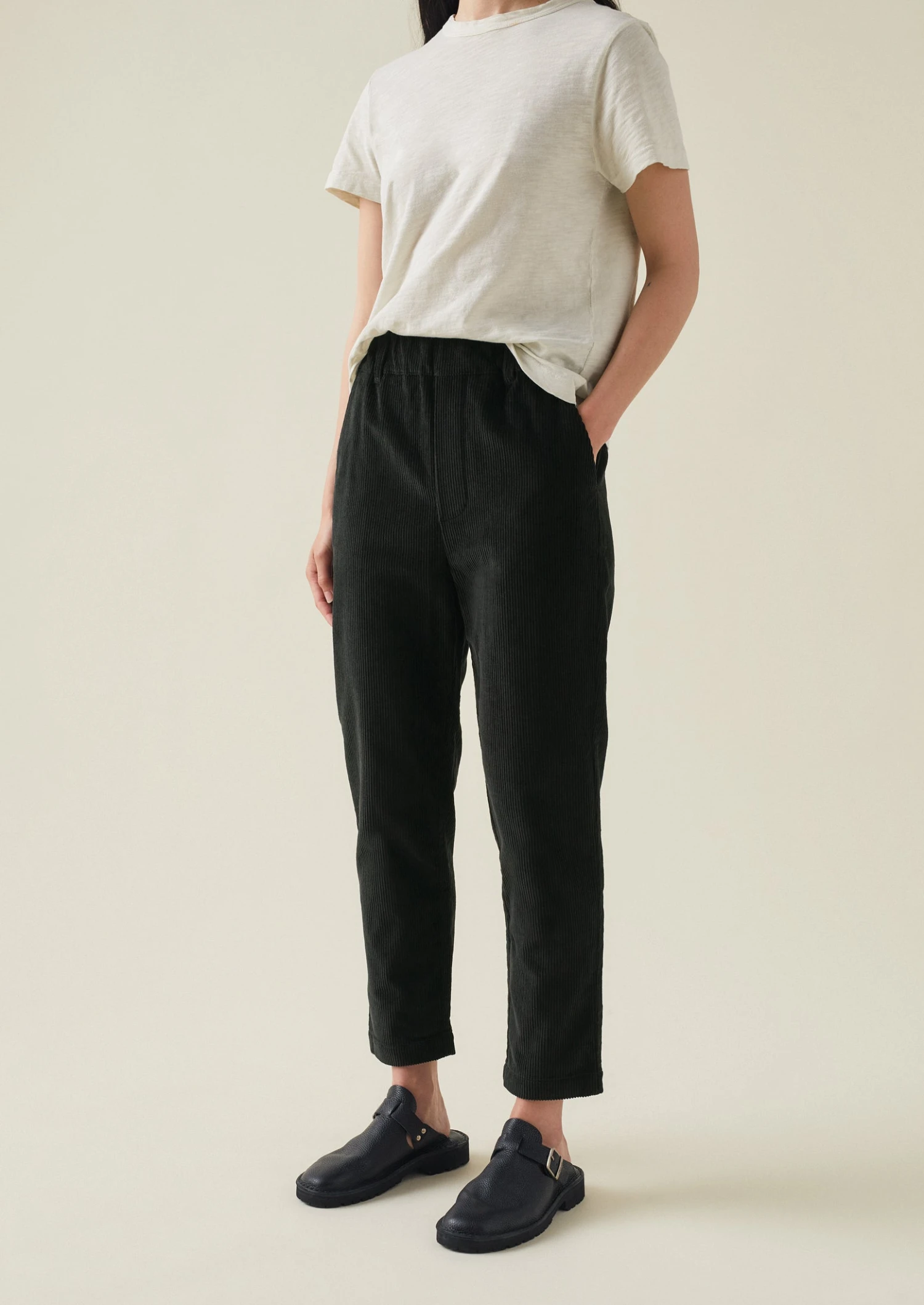 Gabi Organic Cord Pull On Trousers | Brown Slate 5 Gabi Organic Cord Pull On Trousers | Brown Slate - Image 3