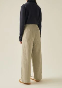 Pleated Organic Soft Cord Trousers | Stone 10 Pleated Organic Soft Cord Trousers | Stone -Novesta Store WTRTW22 3
