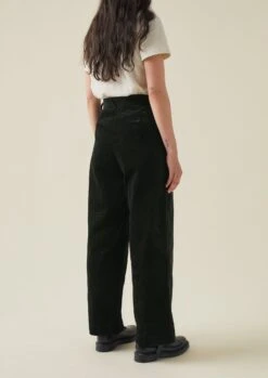Annie Organic Cord Side Button Trousers | Brown Slate -Novesta Store WTRTW28 8