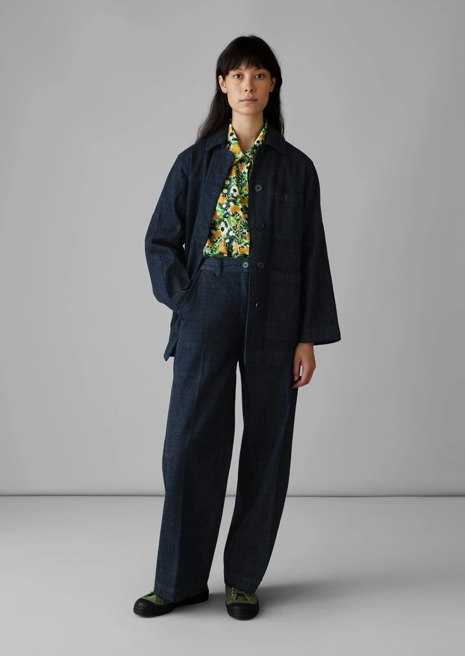 Flat Front Japanese Denim Trousers | Indigo 4 Flat Front Japanese Denim Trousers | Indigo - Image 2