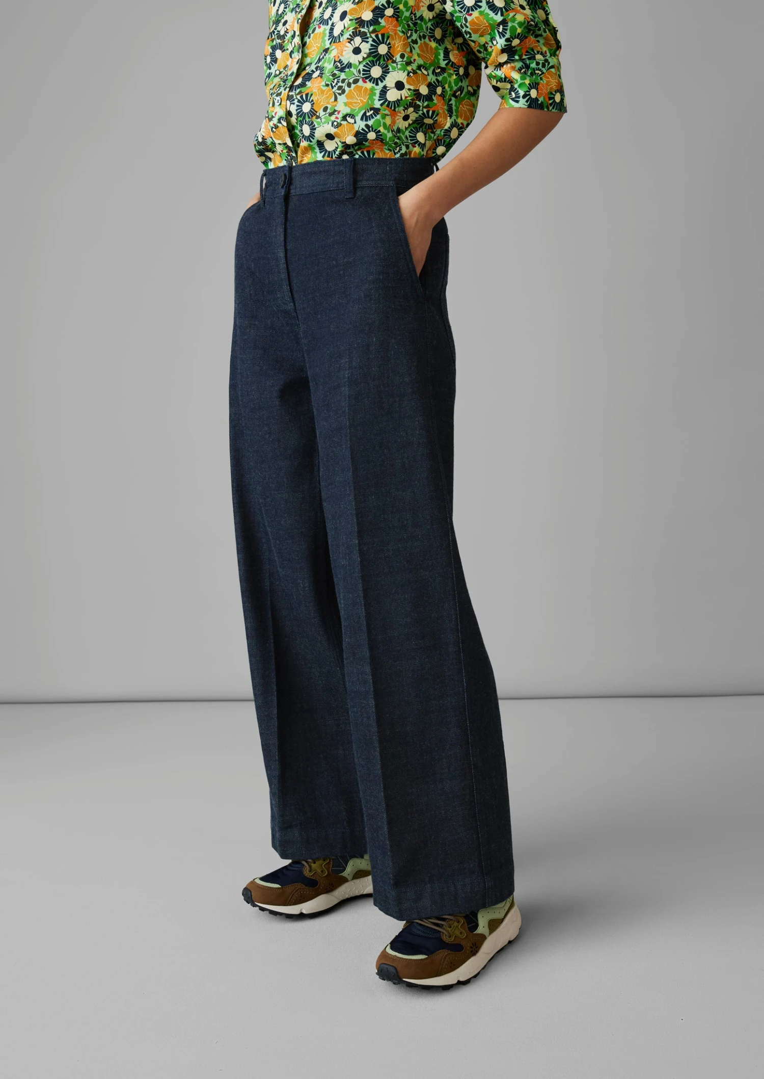 Flat Front Japanese Denim Trousers | Indigo 5 Flat Front Japanese Denim Trousers | Indigo - Image 3