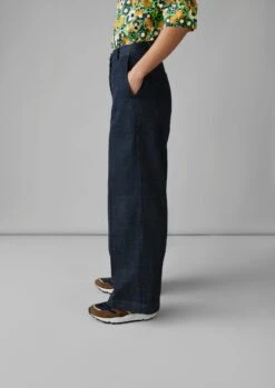 Flat Front Japanese Denim Trousers | Indigo 11 Flat Front Japanese Denim Trousers | Indigo -Novesta Store WTRUS06 3