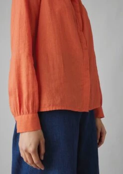 Anja Slubby Check Shirt | Redcurrant 10 Anja Slubby Check Shirt | Redcurrant -Novesta Store WWTUS03 3