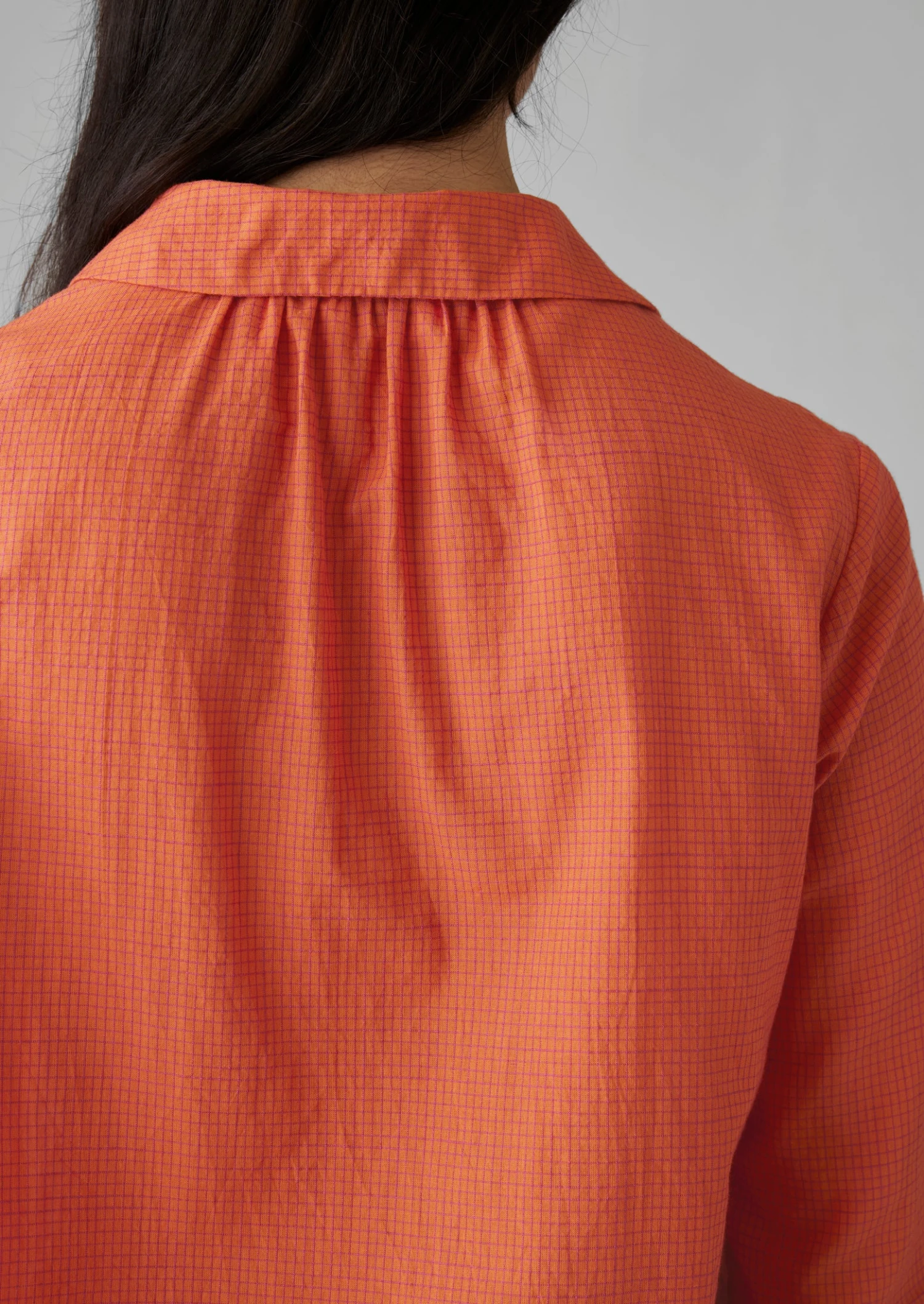 Anja Slubby Check Shirt | Redcurrant 7 Anja Slubby Check Shirt | Redcurrant - Image 5