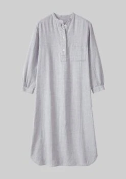Bea Soft Double Cotton Nightshirt | Grey Melange