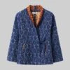 Ikat Kantha Jacket | Blues