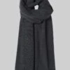 Cashmere Wool Wrap Scarf | Charcoal -Novesta Store f2hba charcoal