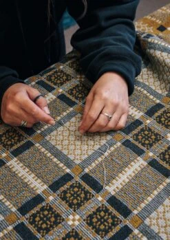 Melin Tregwynt Welsh Blanket | Mead/Ash -Novesta Store thumbnail melin tregwynt3