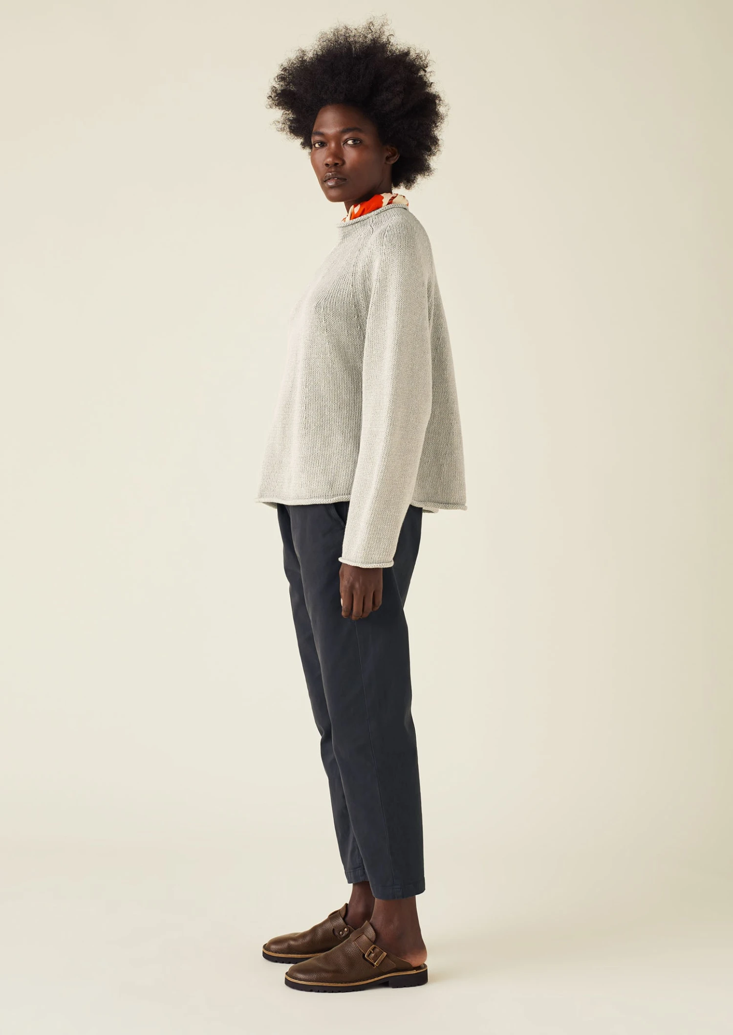 Gabi Cotton Pull On Trousers | Soft Black 6 Gabi Cotton Pull On Trousers | Soft Black - Image 4